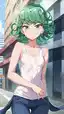 tatsumaki and saitama porn - The Moonlight That Came Without Mercy - AI generated portrait image in 1080x1920 resolution by @anon