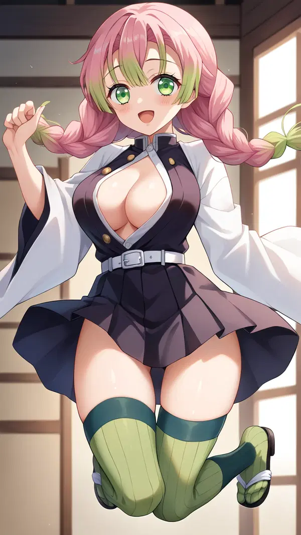 sex mitsuri obanai - The Reverie That Moved Like a Secret - AI generated portrait image in 1080x1920 resolution by @anon
