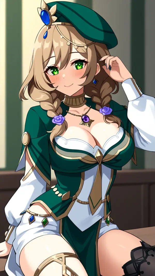 genshin impact hmv hentai - An Edge That Made Shadows Feel Warm - AI generated portrait image in 1080x1920 resolution by @anon
