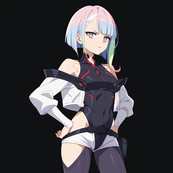 cyberpunk edgerunner lucy sex - A Velvet That Turned the Key - AI generated square image in 1080x1080 resolution by @anon