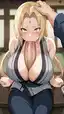 tsunade nude boobs - The Longing That Turned Into Weather - AI generated portrait image in 1080x1920 resolution by @anon