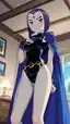 teen titans go raven plush - The Velvet That Burned Past the Warning - AI generated portrait image in 1080x1920 resolution by Anonymous Creator