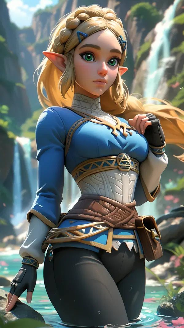 zelda sex video - The Quiet Before Thirst - AI generated portrait image in 1080x1920 resolution by Anonymous Creator