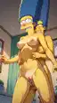 the simpsons dating sim porn game - A Fall That Changed Shape in the Dark - AI generated portrait image in 1080x1920 resolution by @anon