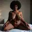 ebony milf interracial porn - The Temptation That Changed Shape in the Dark - AI generated square image in 1080x1080 resolution by @anon