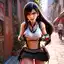 tifa lockhart shower porn - The Silence That Turned Into Weather - AI generated square image in 1080x1080 resolution by @anon