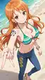one piece nami figures - A Whisper That Turned Want Into Weather - AI generated portrait image in 1080x1920 resolution by @anon