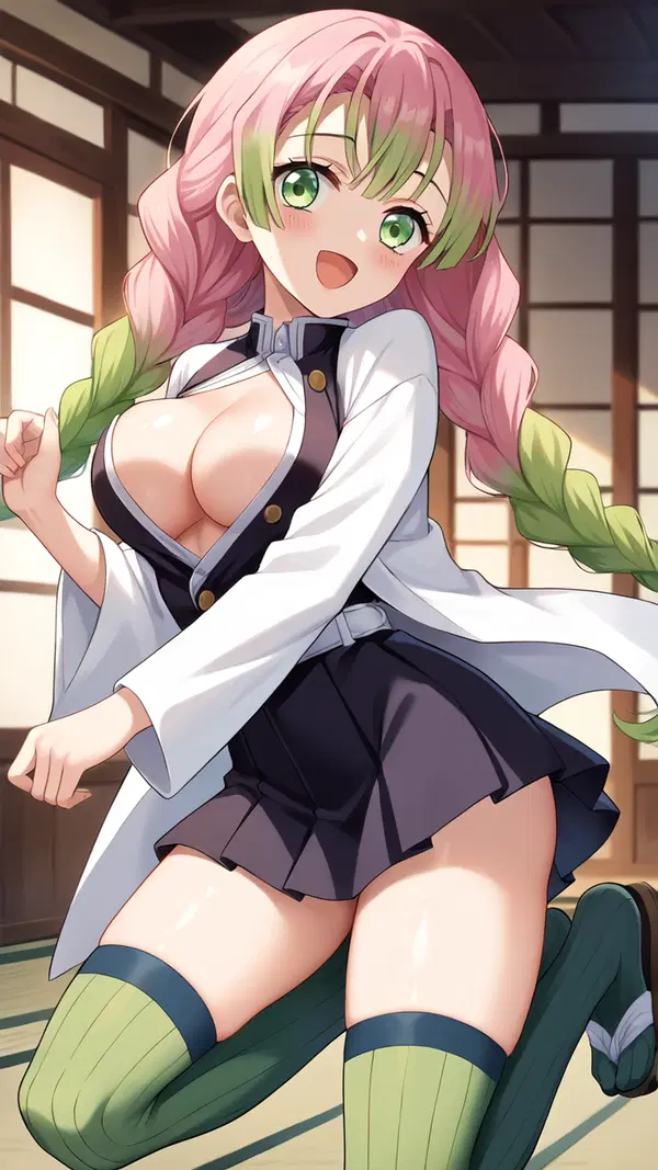 mitsuri kanroji cosplay nude - A Dangerous Kind of Tension - AI generated portrait image in 1080x1920 resolution by @anon