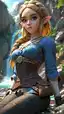 zelda totk nude mod - A Glow That Outran the Morning - AI generated portrait image in 1080x1920 resolution by @anon