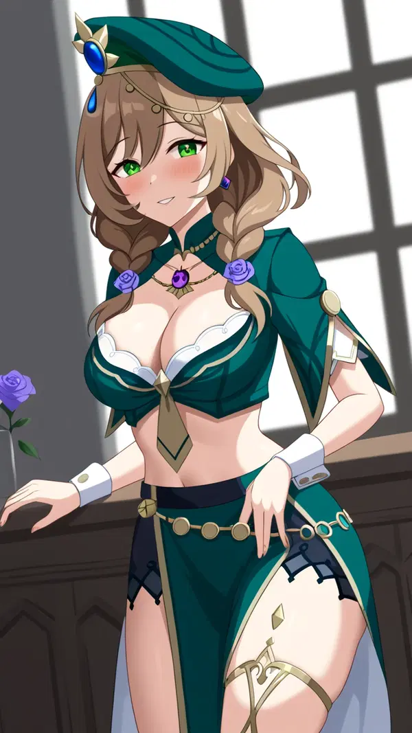 genshin impact sex art - The Fever That Moved Like a Secret - AI generated portrait image in 1080x1920 resolution by @anon