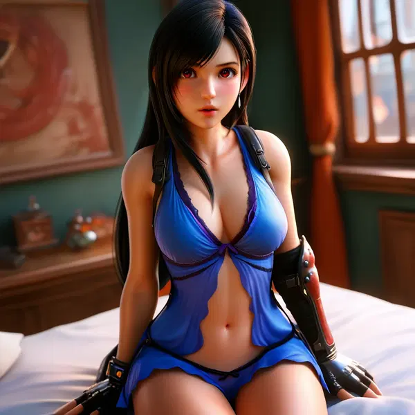 tifa final fantasy cosplay - A Fever Made of Fever - AI generated square image in 1080x1080 resolution by @anon