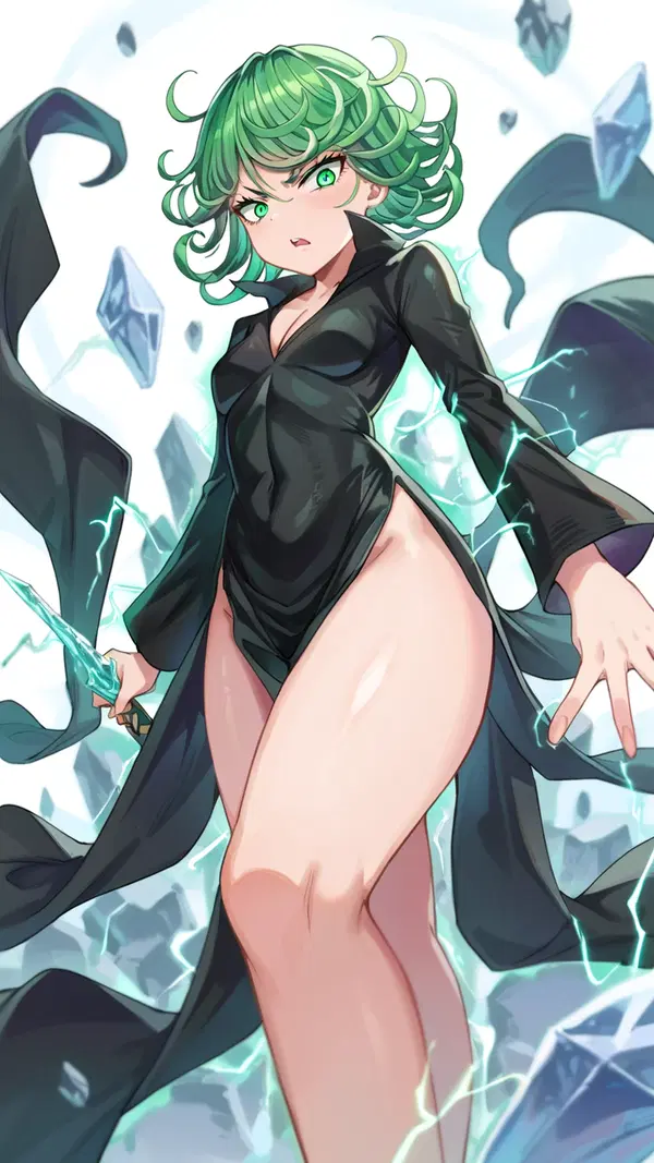 tatsumaki bunny cosplay - Burning Slow Without an Exit - AI generated portrait image in 1080x1920 resolution by Anonymous Creator