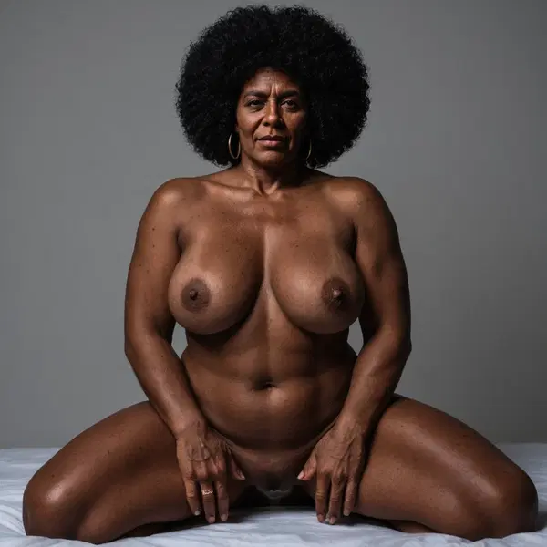 horny black milf - The Shape Promise Takes at Night - AI generated square image in 1080x1080 resolution by @anon