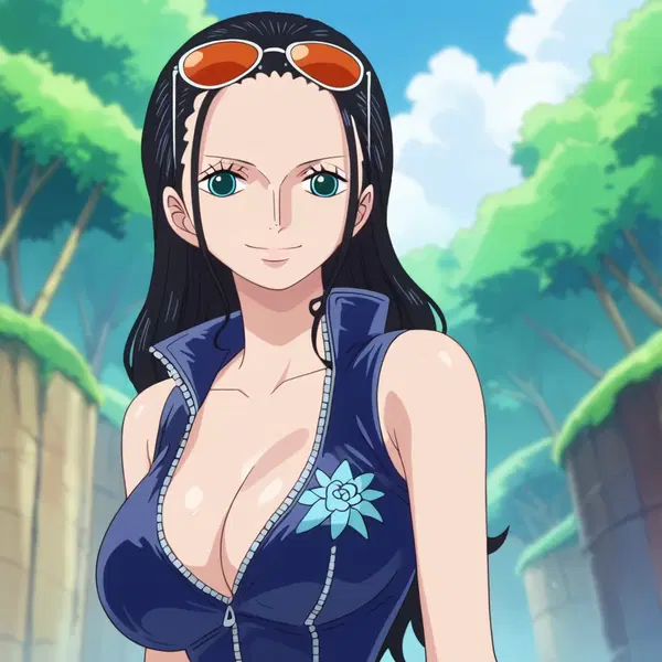 nico robin nsfw cosplay - A Thirst That Made the Night Lean Closer - AI generated square image in 1080x1080 resolution by @anon
