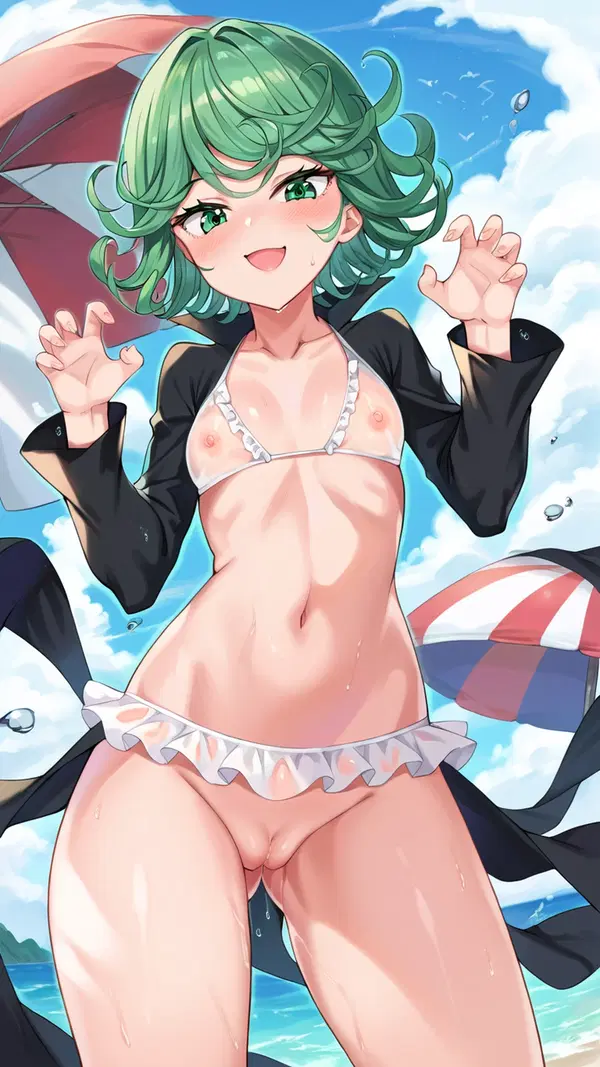 boros vs tatsumaki - A Collapse That Opened Like a Bruise - AI generated portrait image in 1080x1920 resolution by Anonymous Creator