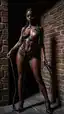 ebony blowjob white - The Devotion That Made the Night Lean Closer - AI generated portrait image in 1080x1920 resolution by @anon