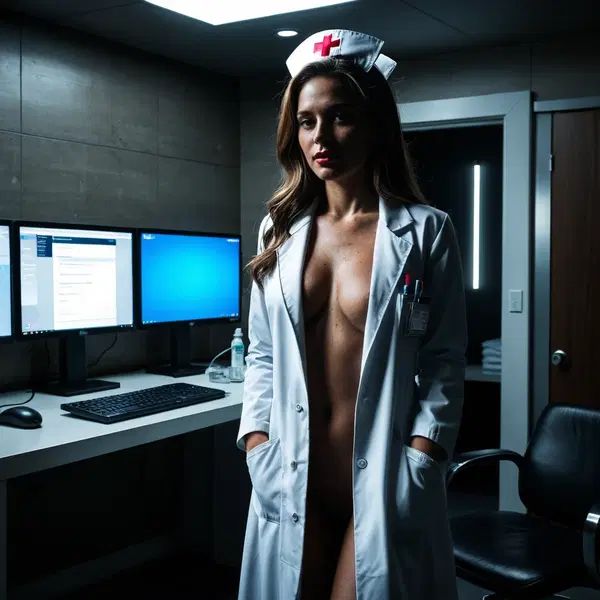 hospital porn gif - A Storm That Learned My Name - AI generated square image in 1080x1080 resolution by @anon