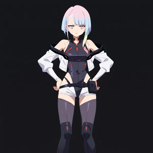 cyberpunk edgerunner lucy hentai - The Soft Violence of Whisper - AI generated square image in 1080x1080 resolution by @anon