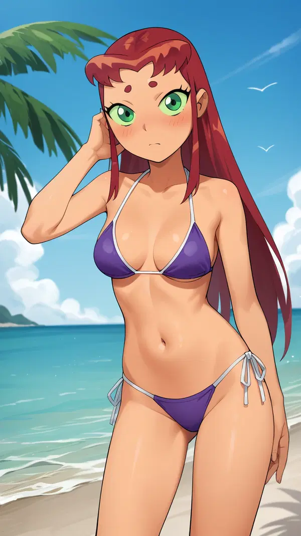hentai de starfire - The Flame That Opened Like a Bruise - AI generated portrait image in 1080x1920 resolution by @anon