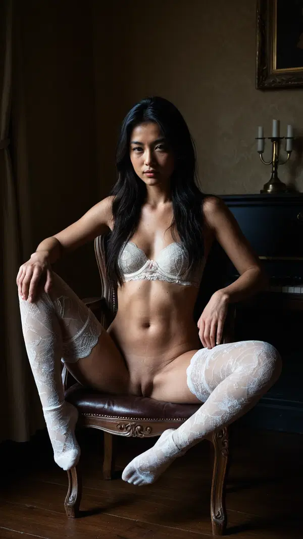 asian solo porn - The Hunger That Learned to Sound Like Fate - AI generated portrait image in 1080x1920 resolution by @anon