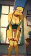 simpsons porn marge bart - The Storm That Pressed Against the Dark - AI generated portrait image in 1080x1920 resolution by @anon