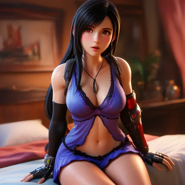 tifa lockhart part 1 - A Hunger That Waited in the Dark - AI generated square image in 1080x1080 resolution by @anon