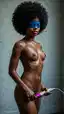 big boobs ebony sex - The Craving That Moved Through Every Wall - AI generated portrait image in 1080x1920 resolution by @anon