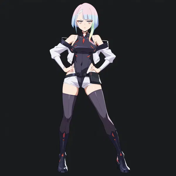cyberpunk anime hentai - The Darkness That Forgot How to Leave - AI generated square image in 1080x1080 resolution by Anonymous Creator