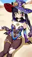 mona genshin impact nude - The Depth That Held the Door Open - AI generated portrait image in 1080x1920 resolution by Anonymous Creator