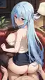 aqua konosuba - A Wildness That Followed Me Home - AI generated portrait image in 1080x1920 resolution by @anon