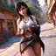 tifa lockhart official art - The Whisper That Made Shadows Feel Warm - AI generated square image in 1080x1080 resolution by @anon