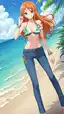 nami one piece seksi - No Map for This Darkness - AI generated portrait image in 1080x1920 resolution by @anon