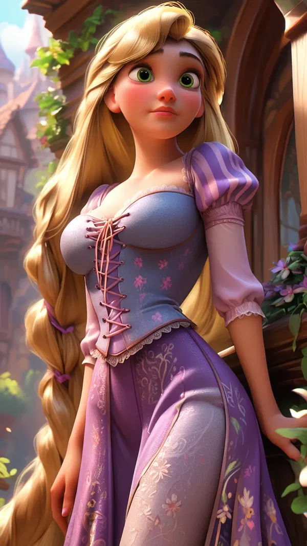 hentai rapunzel - The Fall That Made Silence Feel Loud - AI generated portrait image in 1080x1920 resolution by Anonymous Creator