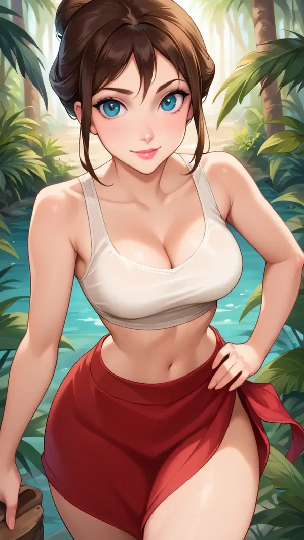 jane porter ai art - Nights That Leave Me Addicted - AI generated portrait image in 1080x1920 resolution by Anonymous Creator