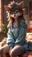 furry kissing porn - The Longing That Broke the Quiet - AI generated portrait image in 1080x1920 resolution by @anon