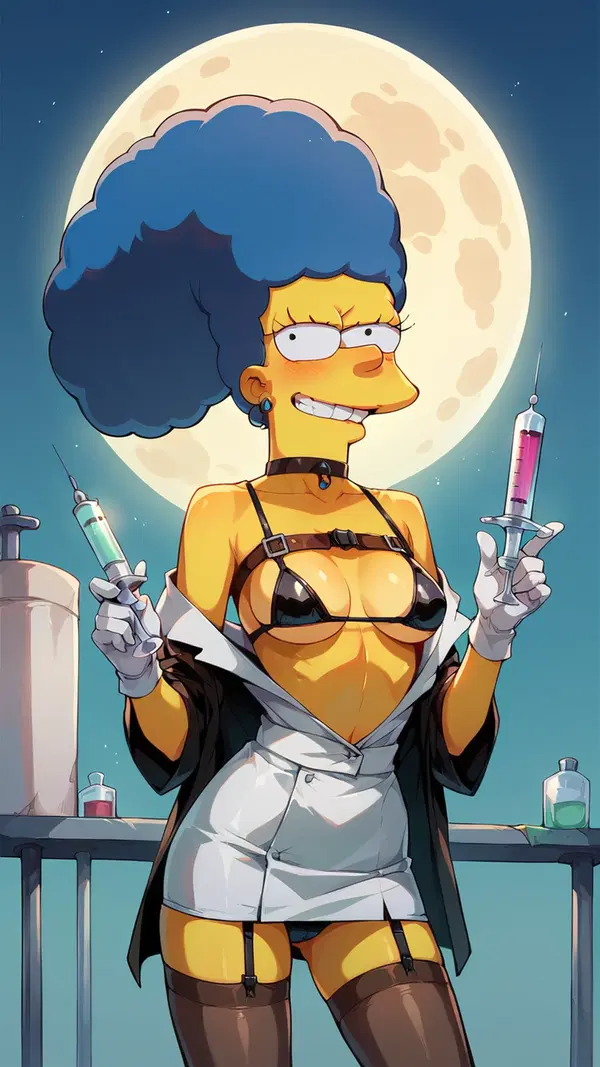 los simpsons porn comic - The Glow That Wrote Itself in Smoke - AI generated portrait image in 1080x1920 resolution by @anon