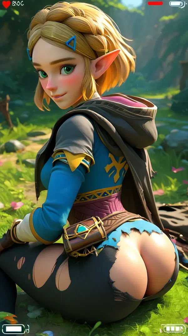 3d zelda porn - Heat That Makes Me Forget Everything - AI generated portrait image in 1080x1920 resolution by @anon