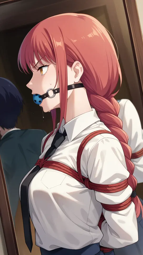 hentai of makima - The Hunger That Left a Mark - AI generated portrait image in 1080x1920 resolution by Anonymous Creator