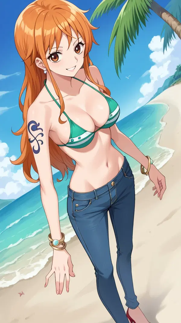 nami one piece timeskip - The Promise That Learned My Name - AI generated portrait image in 1080x1920 resolution by @anon