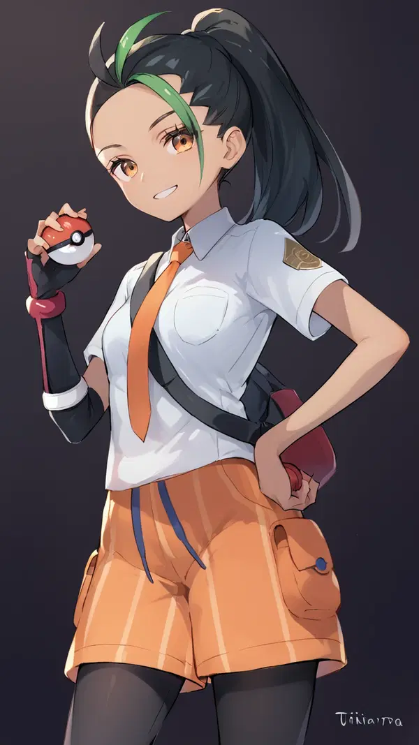 pokemon nemona - The Edge That Left a Mark - AI generated portrait image in 1080x1920 resolution by @anon