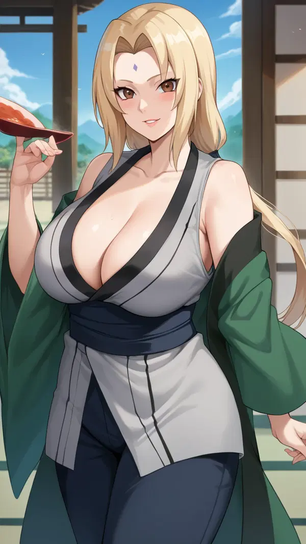 naruto hentai tsunade - The Tension That Opened in Shadow - AI generated portrait image in 1080x1920 resolution by Anonymous Creator