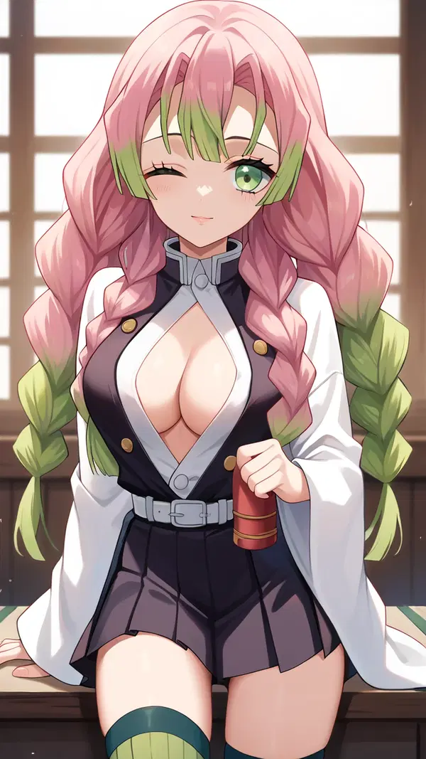 mitsuri vs hantengu xxx - The Reverie That Held the Door Open - AI generated portrait image in 1080x1920 resolution by @anon
