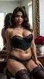 curvy brunettes nude - Lust That Knows All My Weaknesses - AI generated portrait image in 1080x1920 resolution by @anon