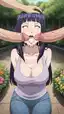 hinata hentai gif - A Silence That Made the Night Lean Closer - AI generated portrait image in 1080x1920 resolution by @anon