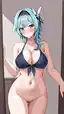 genshin impact characters eula - Desire That Makes the Night Worth It - AI generated portrait image in 1080x1920 resolution by @anon