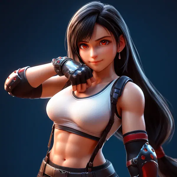 tifa lockhart hen - A Drift That Held the Door Open - AI generated square image in 1080x1080 resolution by @anon