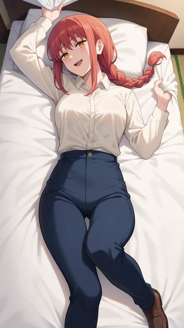 chainsaw man hot sex - Heat That Breaks Through the Quiet - AI generated portrait image in 1080x1920 resolution by @anon