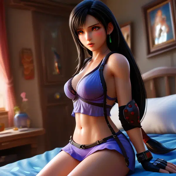tifa lockhart cosplay xxx - The Fever That Took the Long Way Back - AI generated square image in 1080x1080 resolution by @anon