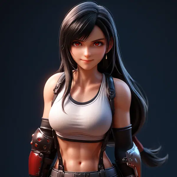 tifa final fantasy naked - A Pull That Moved Through Every Wall - AI generated square image in 1080x1080 resolution by @anon