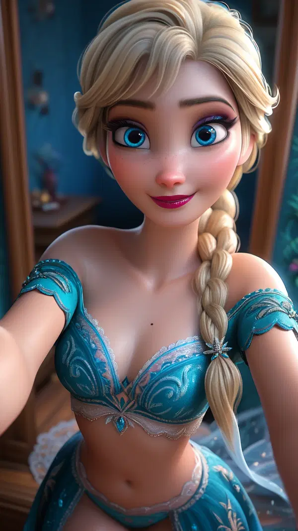 elsa frozen naked - The Kind of Heat You Never Forget - AI generated portrait image in 1080x1920 resolution by @anon
